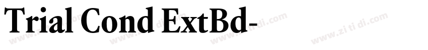 Trial Cond ExtBd字体转换 Trial Cond ExtBd字体转换